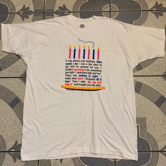 NWOT Vintage ‘93 Happy Birthday Single-Stitch Tee - Picture 1 of 5